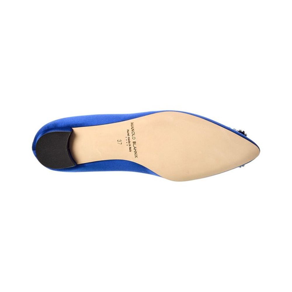Manolo Blahnik Hangisi Satin Flat - Picture 4 of 5